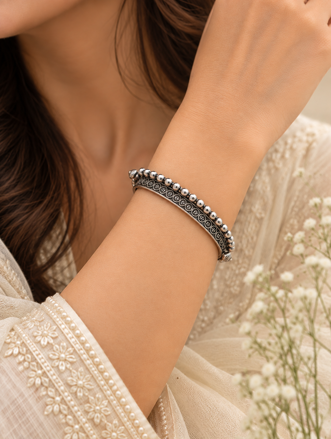 Aaradhya Silver Kada