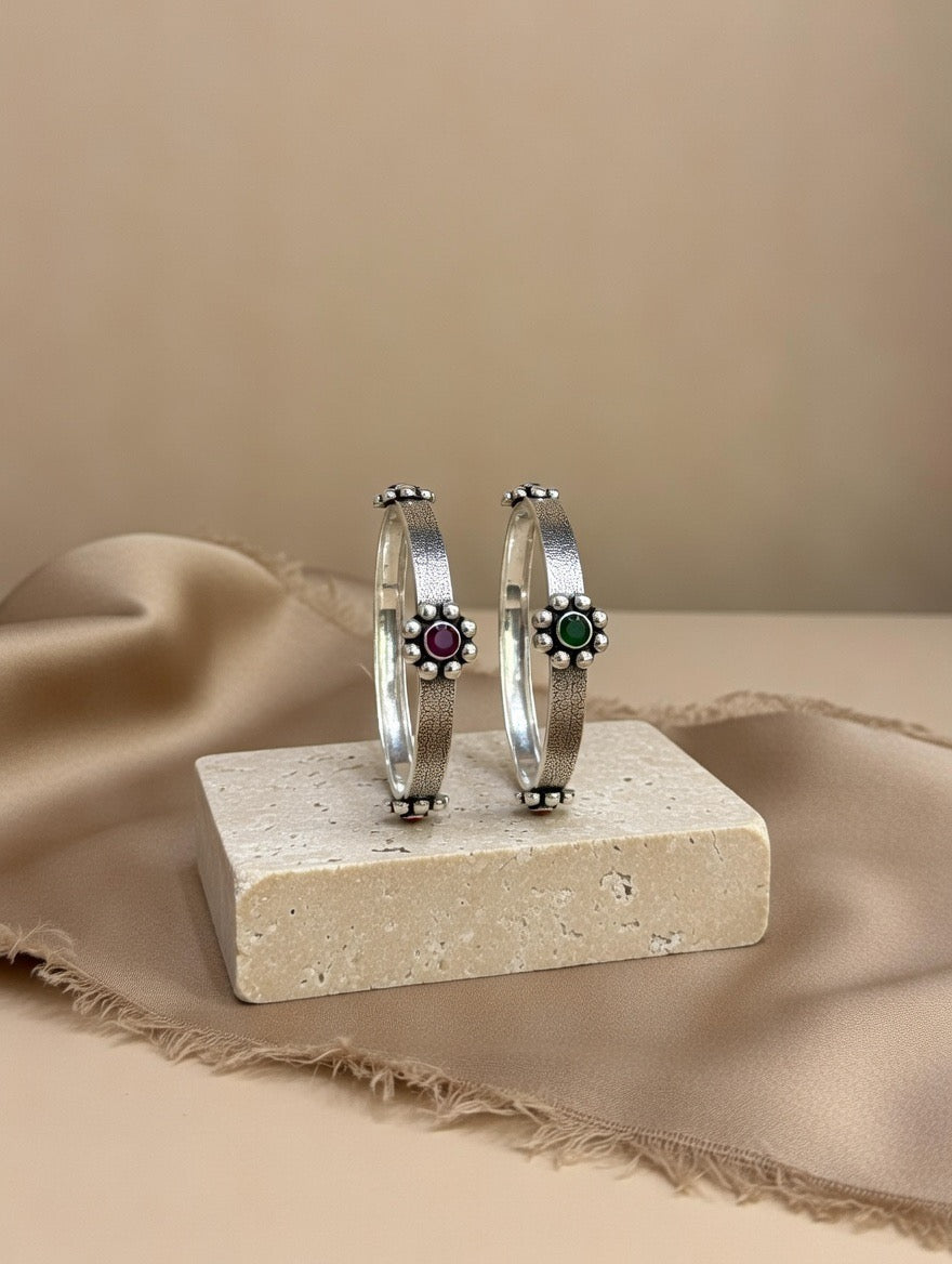 Handcrafted Oxidised Silver Bangles