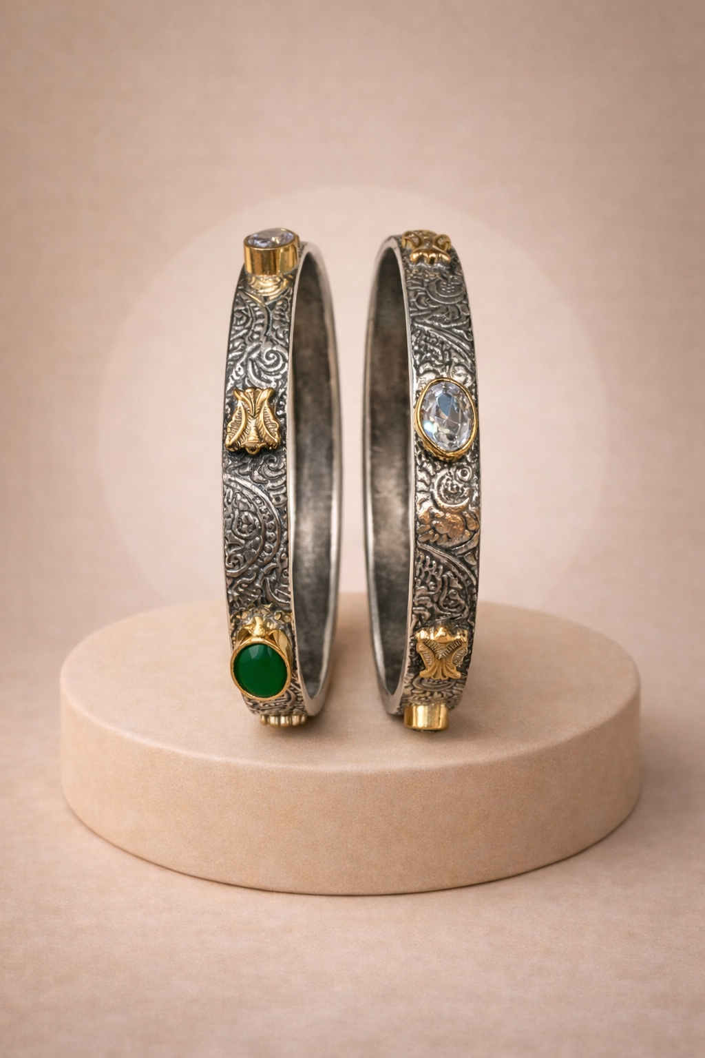 Handcrafted Oxidised Silver Bangles