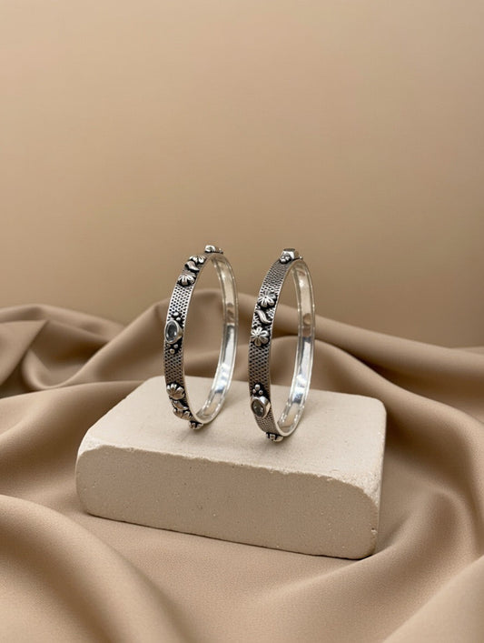 Handcrafted Oxidised Silver Bangles