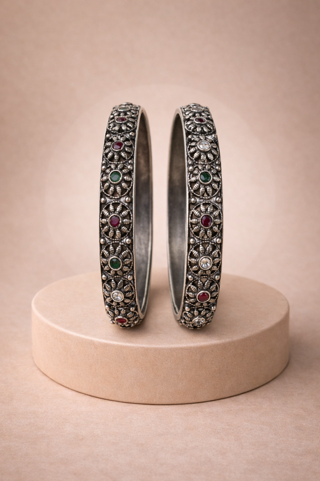 Handcrafted Oxidised Silver Bangles