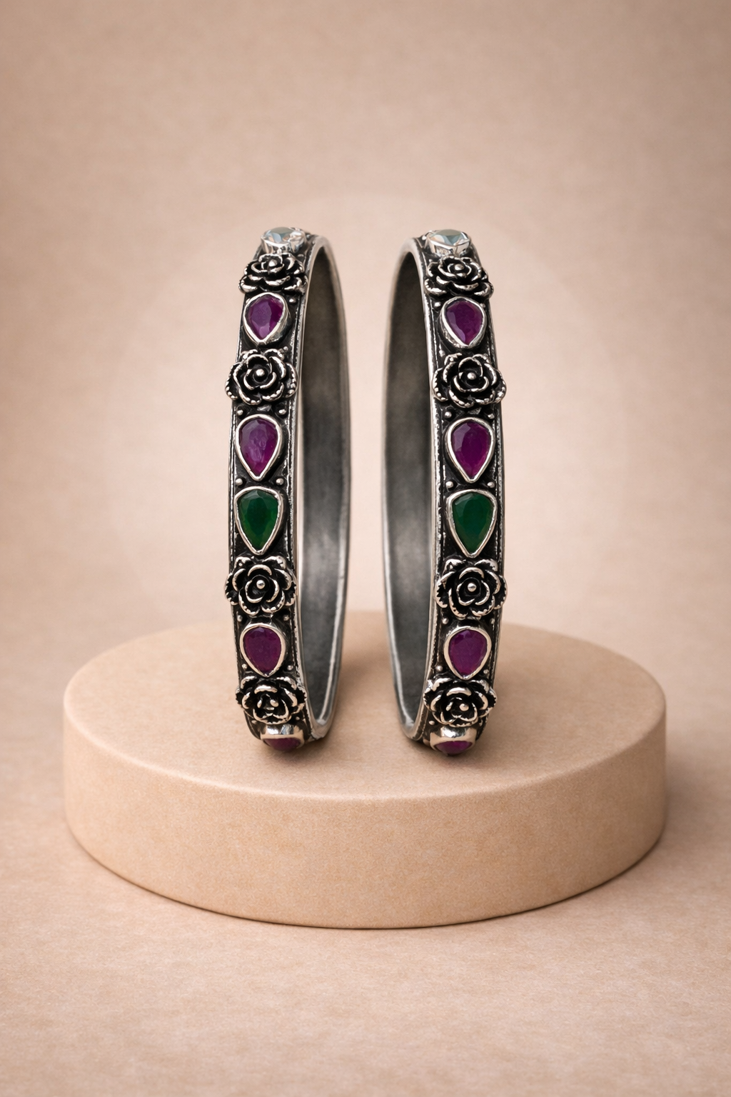 Handcrafted Oxidised Silver Bangles