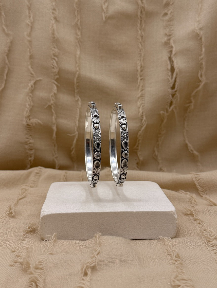 Handcrafted Oxidised Silver Bangles