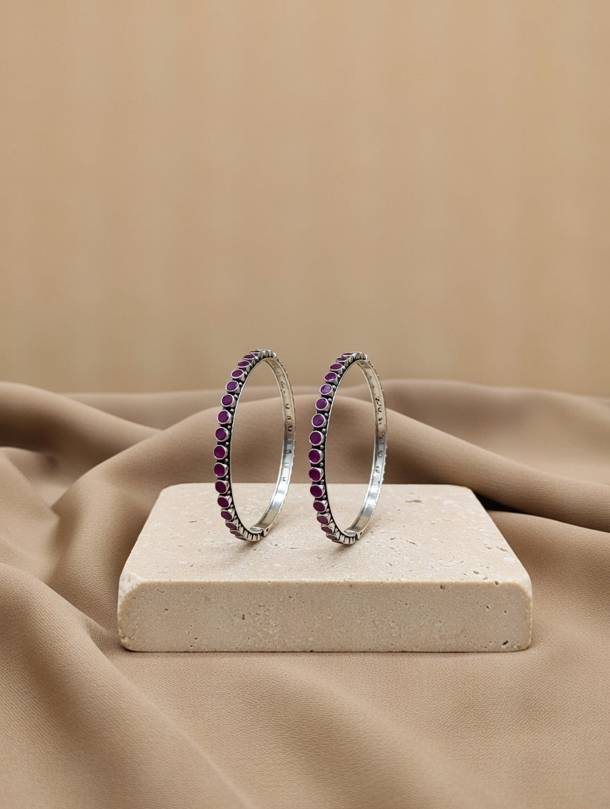 Handcrafted Oxidised Silver Bangles