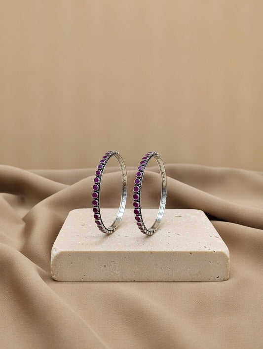 Handcrafted Oxidised Silver Bangles