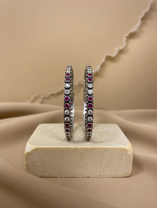 Handcrafted Oxidised Silver Bangles